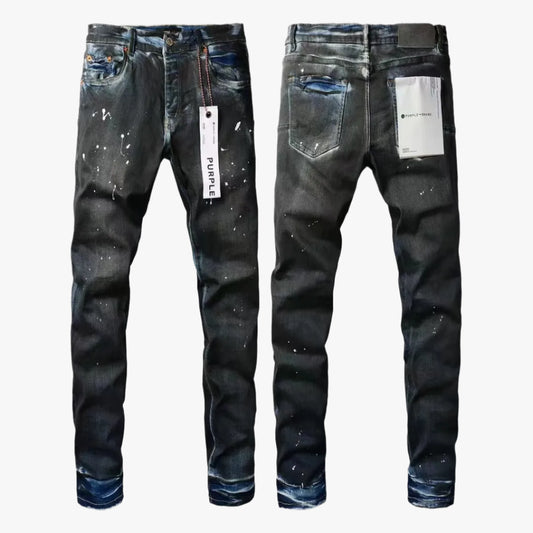 Purple Jeans - Scarred Blue